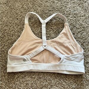White lululemon y bra